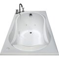 Maax Cocoon 6032 Series Bathtub, 40 to 52 gal Capacity, 5978 in L, 3178 in W, 2012 in H, Acrylic 102722-091-001